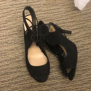 - worn once inside - practically new